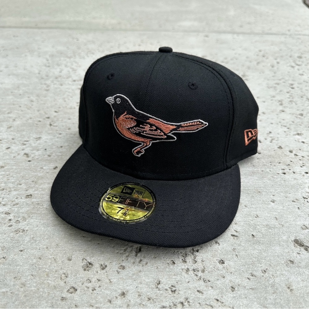 New Era Custom Fitted 59 FIFTY Orioles Copper Cap Hat 7 3/8